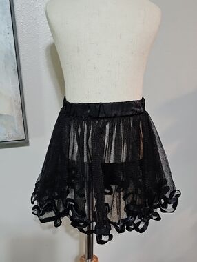 3 for $10 🖤 Reflectionz Black Ribbon Trim Tutu Skirt 4T